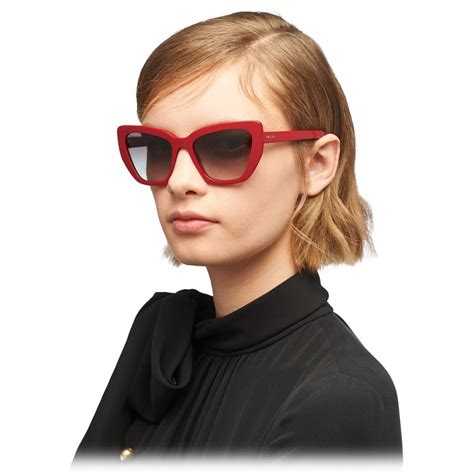 prada sunglasses red frame